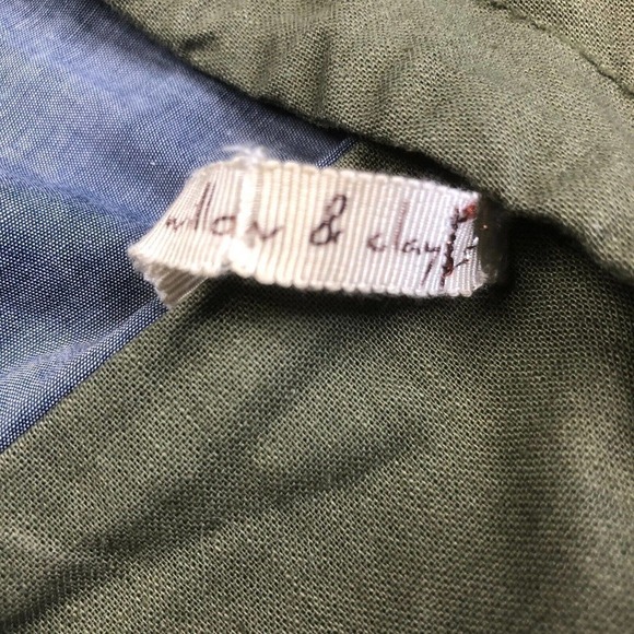 WILLOW and CLAY Women's Size M Green Utility Lightweight Full Zip Hooded Jacket - Picture 4 of 10